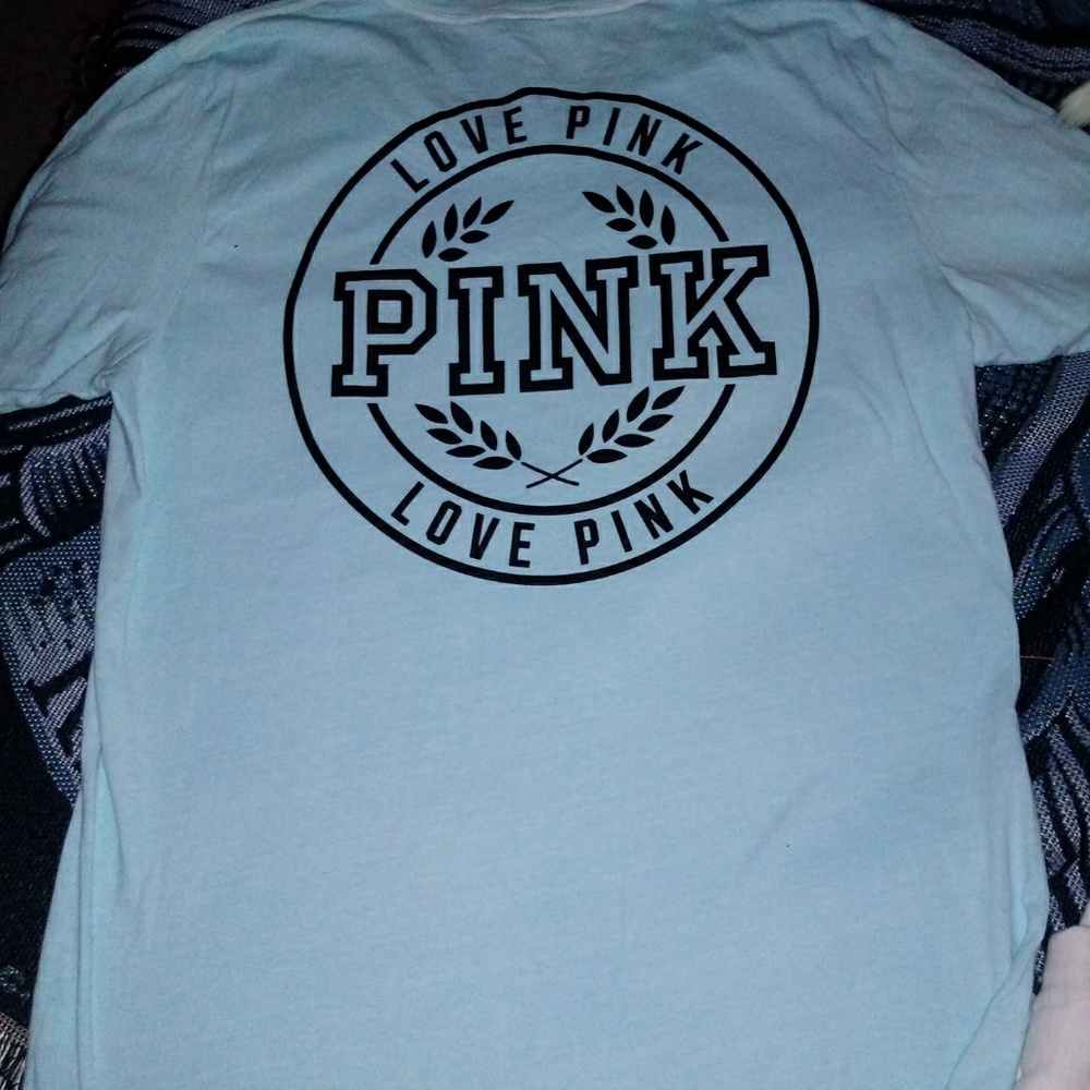 VS Pink tees large all nwot except blue is euc
